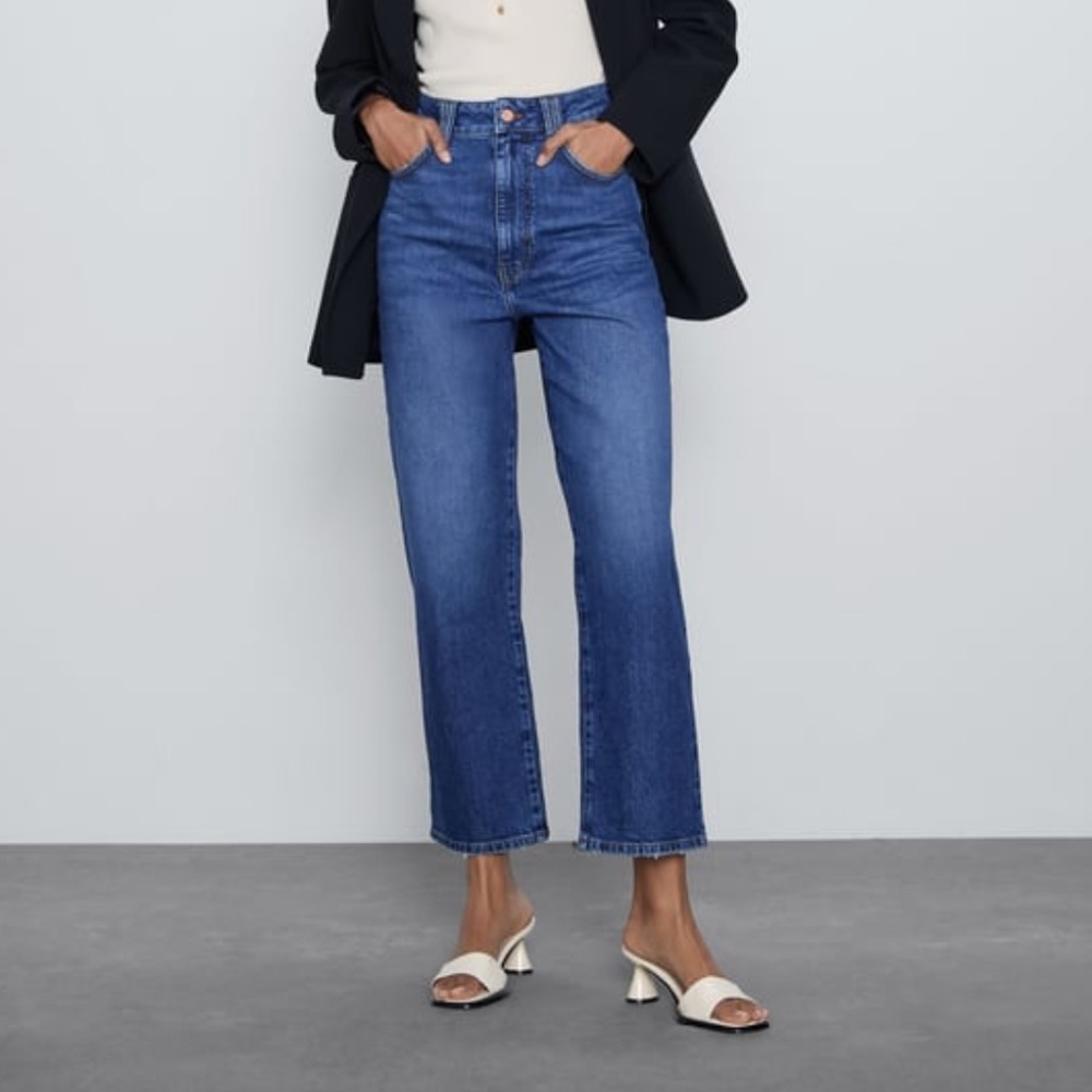 Zara Super High Rise Vintage Slim Jeans